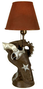 HUBLEY TEXAN GUN/HOLSTER STORE DISPLAY LAMP.