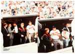 DAN QUAYLE SIGNED PHOTO AND CARD FROM ORIOLES OPENING DAY 1991.