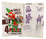 "WILD WEST PRIZE PACKAGES" FULL DISPLAY BOX WITH TRADING CARDS.