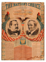 CLEVELAND – HENDRICKS “THE NATION’S CHOICE” 1884 JUGATE POSTER.