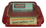 "VICKS COUGH DROPS" COUNTERTOP GLASS CHANGE TRAY.