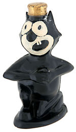 FELIX THE CAT HAND PAINTED TALCUM CONTAINER.