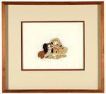 PLUTO AND FIFI 1930s FRAMED ANIMATION CEL.