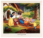 "SNOW WHITE'S LAST CALL FOR DINNER" LARGEST SIZE 1947 LITHO PRINT.