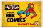 "THE AMAZING SPIDER-MAN" NEWSPAPER COMIC STRIP PROMO SIGN.