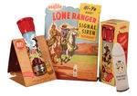 LONE RANGER SIGNAL SIREN FLASHLIGHT BOXED WITH STORE DISPLAY.