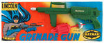 "BATMAN GRENADE GUN" LARGE CARDED LINCOLN INTERNATIONAL GUN.