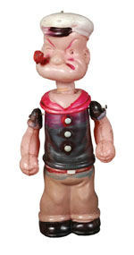 POPEYE CELLULOID WIND-UP WITH MOVING HEAD/SMALL VERSION.