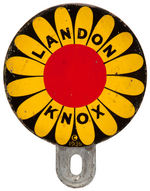 "LANDON/KNOX/©1936" RARE LICENSE PLATE.