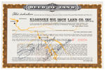 SGT. PRESTON ULTIMATE "KLONDIKE BIG INCH LAND DEED" LOT WITH DEED SIGNED BY RICHARD SIMMONS.