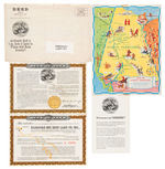 SGT. PRESTON ULTIMATE "KLONDIKE BIG INCH LAND DEED" LOT WITH DEED SIGNED BY RICHARD SIMMONS.