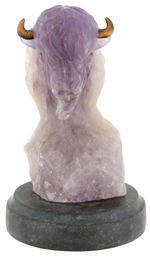 AMETHYST CARVED BISON STATUARY.