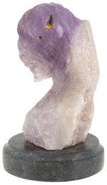 AMETHYST CARVED BISON STATUARY.