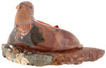 OREGON OPAL CARVED SEAL & SALMON STATUARY.