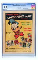 "DONALD DUCK SUPER PRIZE LIST" GRADED BY CGC.