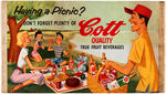 "COTT" FRUIT SODA WINDOW SIGN PAIR.