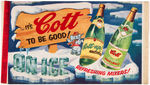 "COTT" FRUIT SODA WINDOW SIGN PAIR.