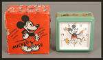 "INGERSOLL MICKEY MOUSE" BOXED ENGLISH VERSION WINDUP CLOCK.