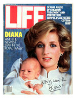 PRINCESS DIANA SIGNED ISSUE OF LIFE MAGAZINE.