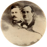 BRYAN AND KANSAS GOVERNOR COATTAIL JOHN BREIDENTHAL TORNADO DESIGN JUGATE BUTTON.