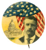 THEODORE ROOSEVELT RARE DESIGN OF DRAPED FLAG AND U.S. CAPITOL.