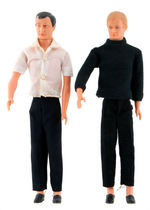 "THE MAN FROM U.N.C.L.E." NAPOLEON SOLO/ILLYA KURYAKIN GILBERT ACTION FIGURE PAIR.