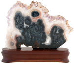 AMETHST & AGATE STALACTITE SLICE.