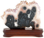 AMETHST & AGATE STALACTITE SLICE.