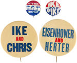 GROUP OF FOUR EISENHOWER COATTAIL BUTTONS.