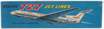 "BOEING 727 JET LINES" BOXED FRICTION JETLINER.