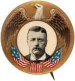 ROOSEVELT BEAUTIFUL SINGLE PICTURE 1904 BUTTON.