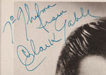 CLARK GABLE SIGNED PREMIUM PICTURE.