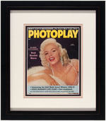 JAYNE MANSFIELD SIGNED "PHOTOPLAY" MAGAZINE COVER FRAMED DISPLAY.