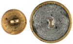 HARRISON "LOCO-FOCO" TOKEN PLUS PAIR OF LOG CABIN CLOTHING BUTTONS.