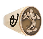 DISNEY 25 YEAR 10K GOLD SERVICE RING.