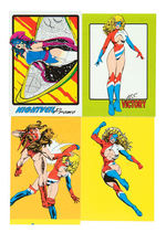 "FEMFORCE" BUTTONS, CARD SET, PROMOTIONAL MATERIAL.