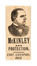 "McKINLEY AND PROTECTION/EAST LIVERPOOL, OHIO" RIBBON.