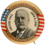 ROOSEVELT'S ONE TIME BOSS & COMPETITION FOR 1900 V.P. NOMINATION HOPEFUL BUTTON.