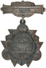 TWO NEW YORK AND ONE PENNSYLVANIA 1880s FIRE BADGES BY BRAXMAR AND PENFOLD.