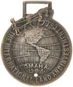 TEXAS AND MASSACHUSETTS PAIR OF FOBS PROMOTING LAND AND HOME SITES.