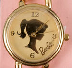 "CHARMING BARBIE" FOSSIL WATCH AND PROMOTIONAL MATERIALS.