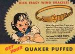 "DICK TRACY AIR DETECTIVE" BRASS WING BRACELET.
