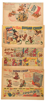 "POST'S SUGAR CRISP" BEARS SUNDAY FUNNIES ADS.