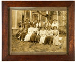 EARLY BLACK GROUPS REAL PHOTO FRAMED PAIR.