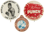 JOE LOUIS PORTRAIT BUTTON, PRODUCT ENDORSEMENT AND CHARM.