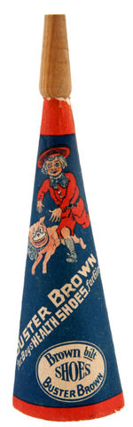 "BUSTER BROWN HEALTH SHOES" PROMOTIONAL TOY HORN.