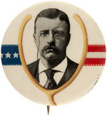 THEODORE ROOSEVELT WITHIN WISHBONE LARGE VERSION BUTTON.