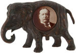 "GOP" CAST IRON ELEPHANT WITH INSET REAL PHOTO 2.25" TAFT BUTTON.