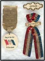 INTER-CITY DETROIT/CLEVELAND 1903 AND 1904 BADGES.