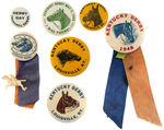 KENTUCKY DERBY OUTSTANDING GROUP OF SEVEN BUTTONS FROM THE MUCHINSKY COLLECTION.